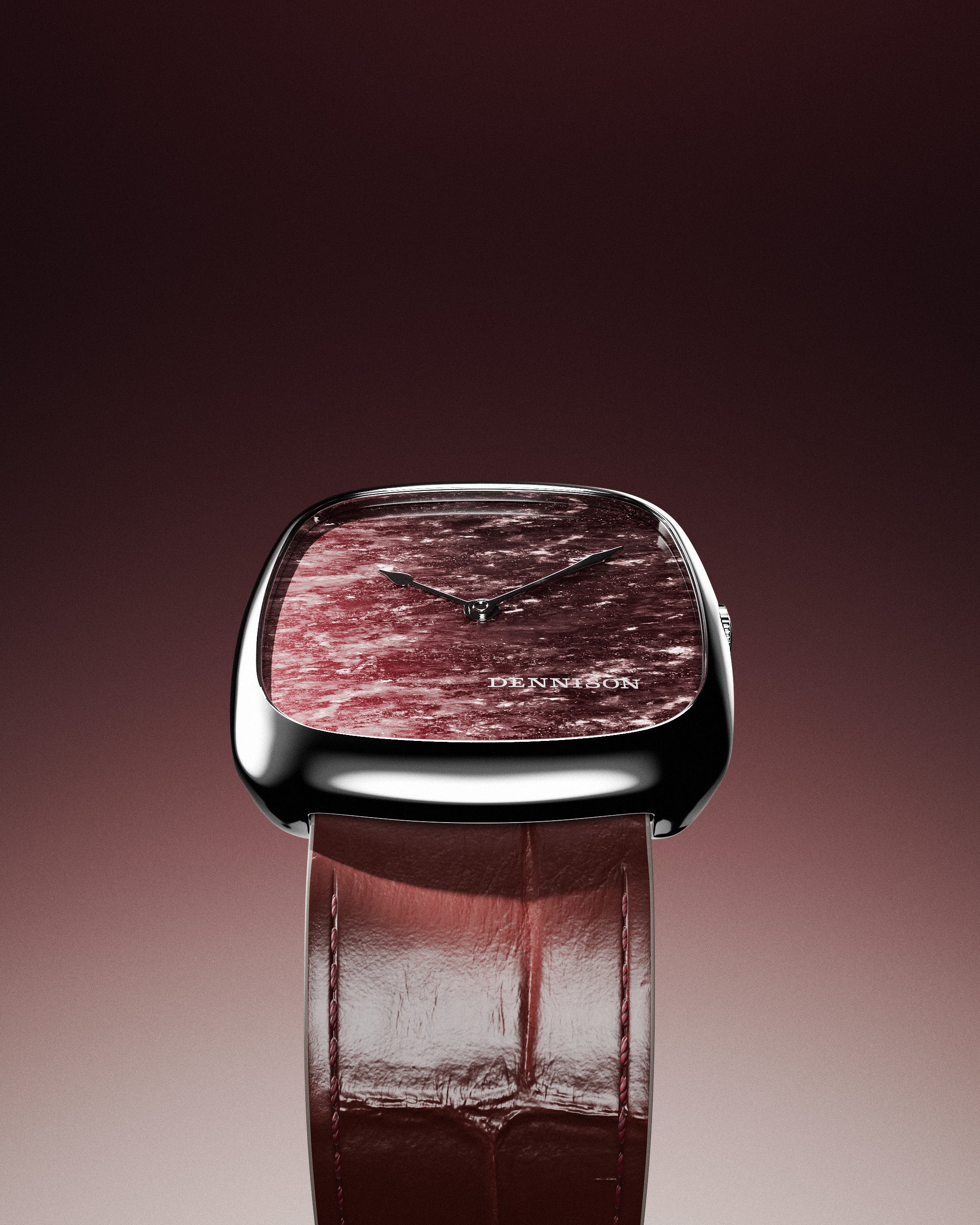 Natural Rubellite Stone In Steel - Image 4