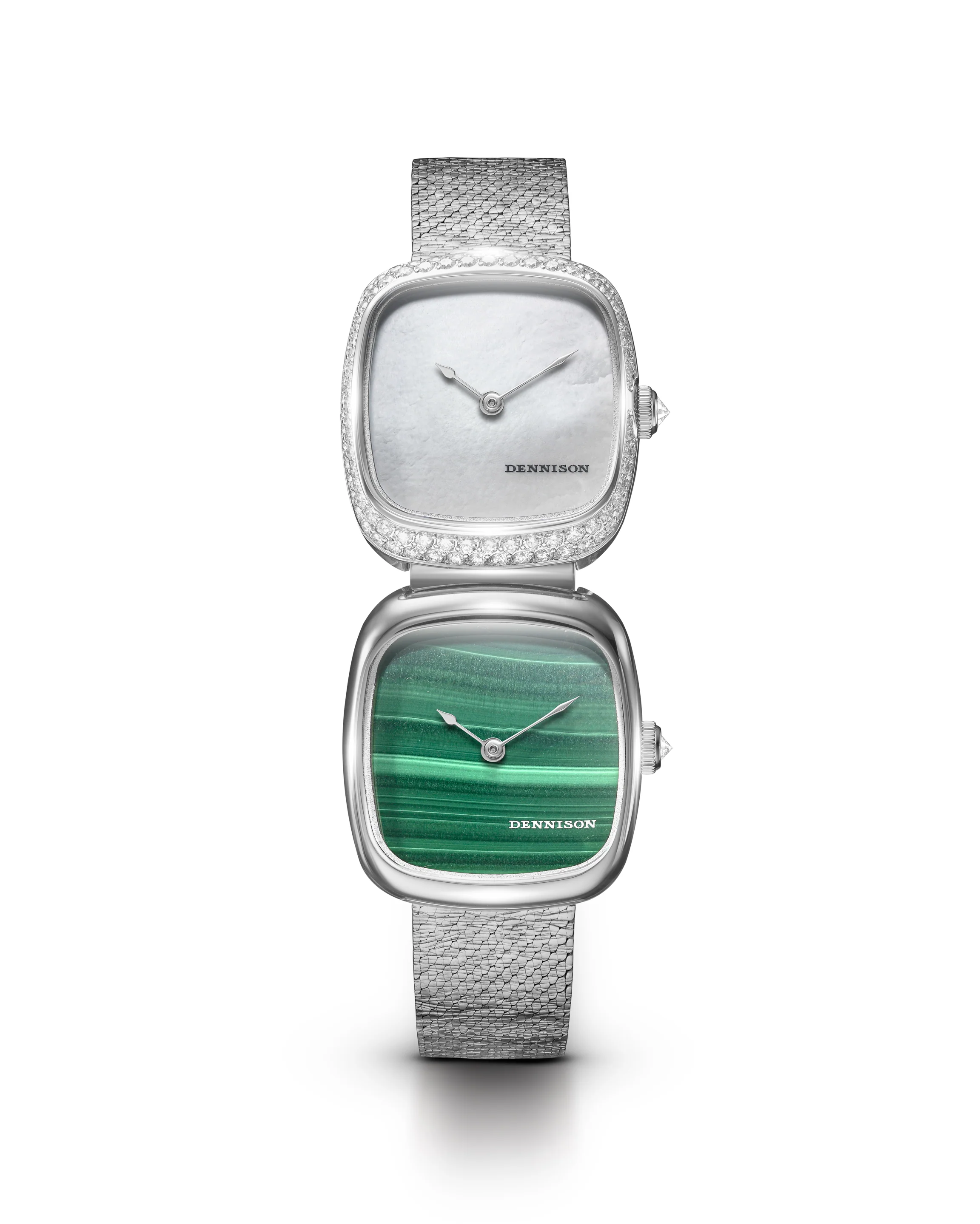 Dual Time Mini – White MOP & Malachite - Image 3