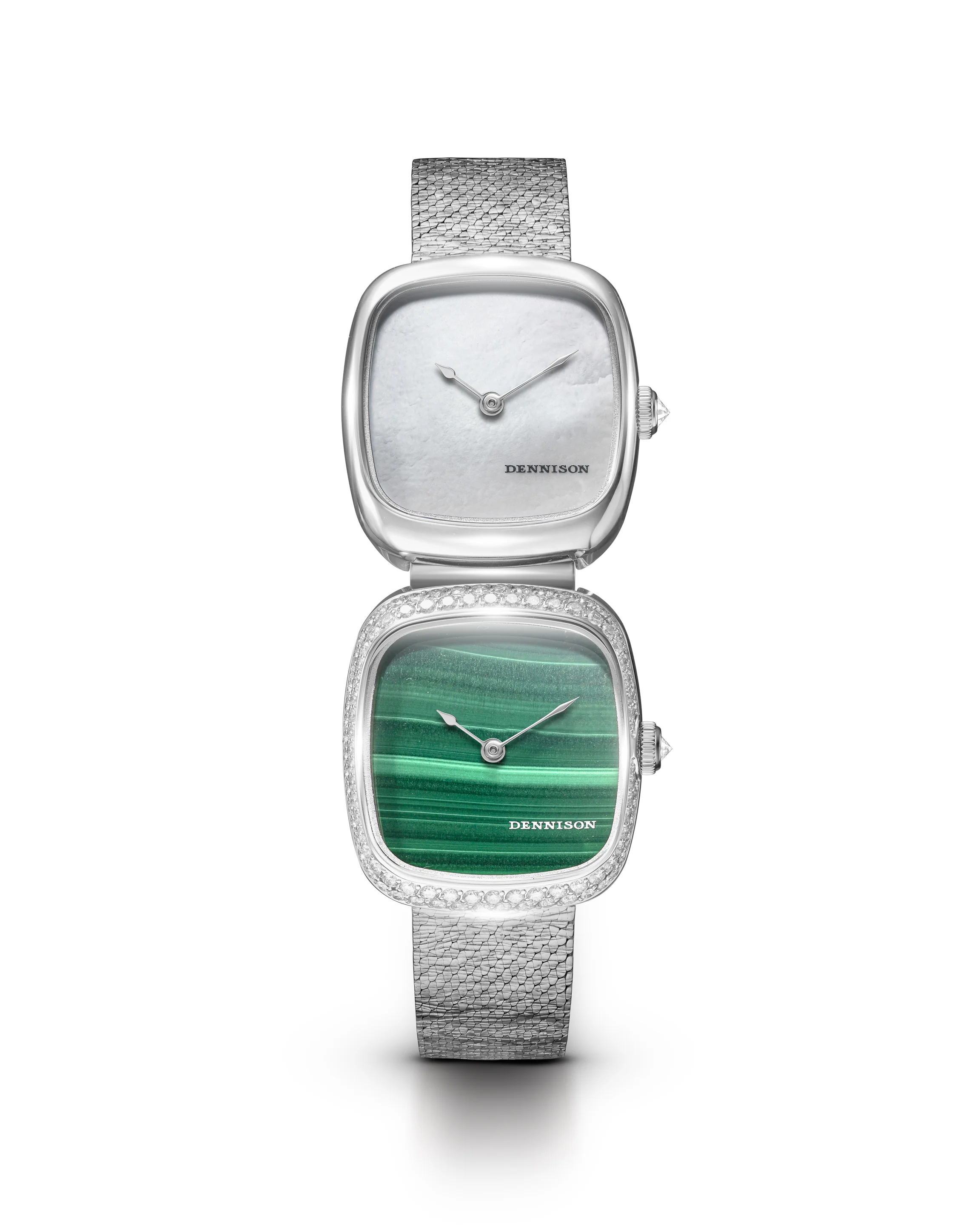 Dual Time Mini – White MOP & Malachite - Image 4