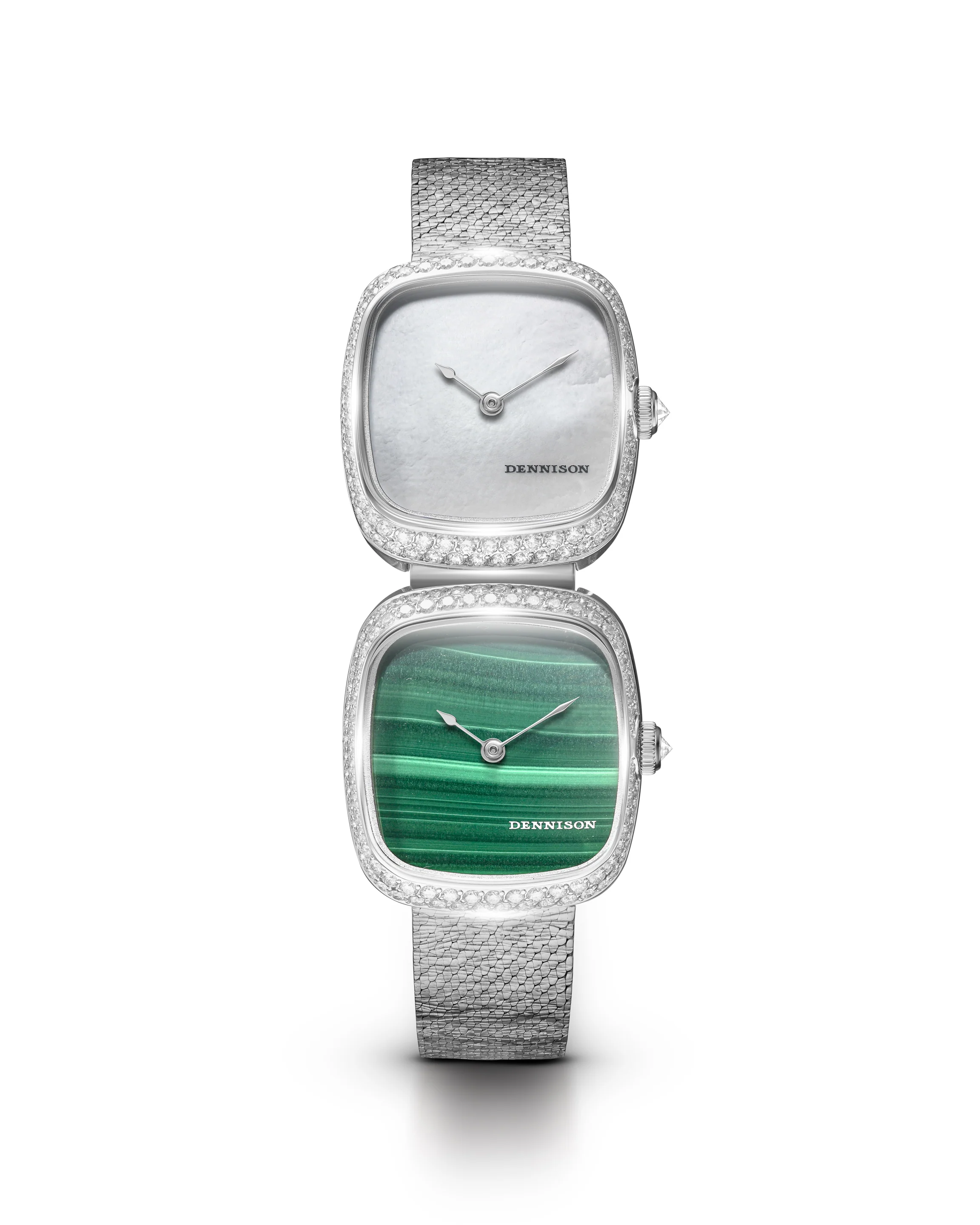 Dual Time Mini – White MOP & Malachite - Image 5