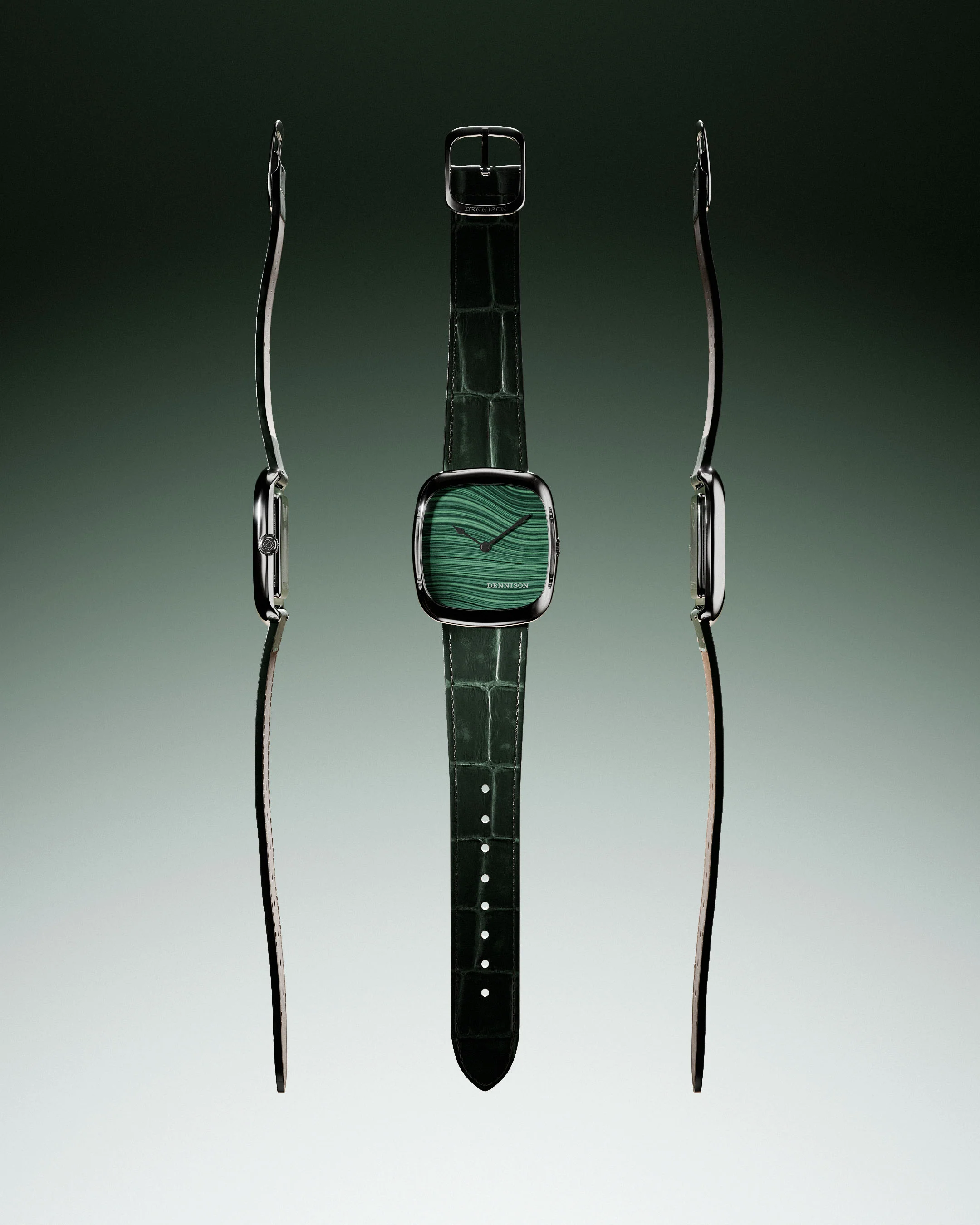 Natural Malachite Stone In Steel - Image 4