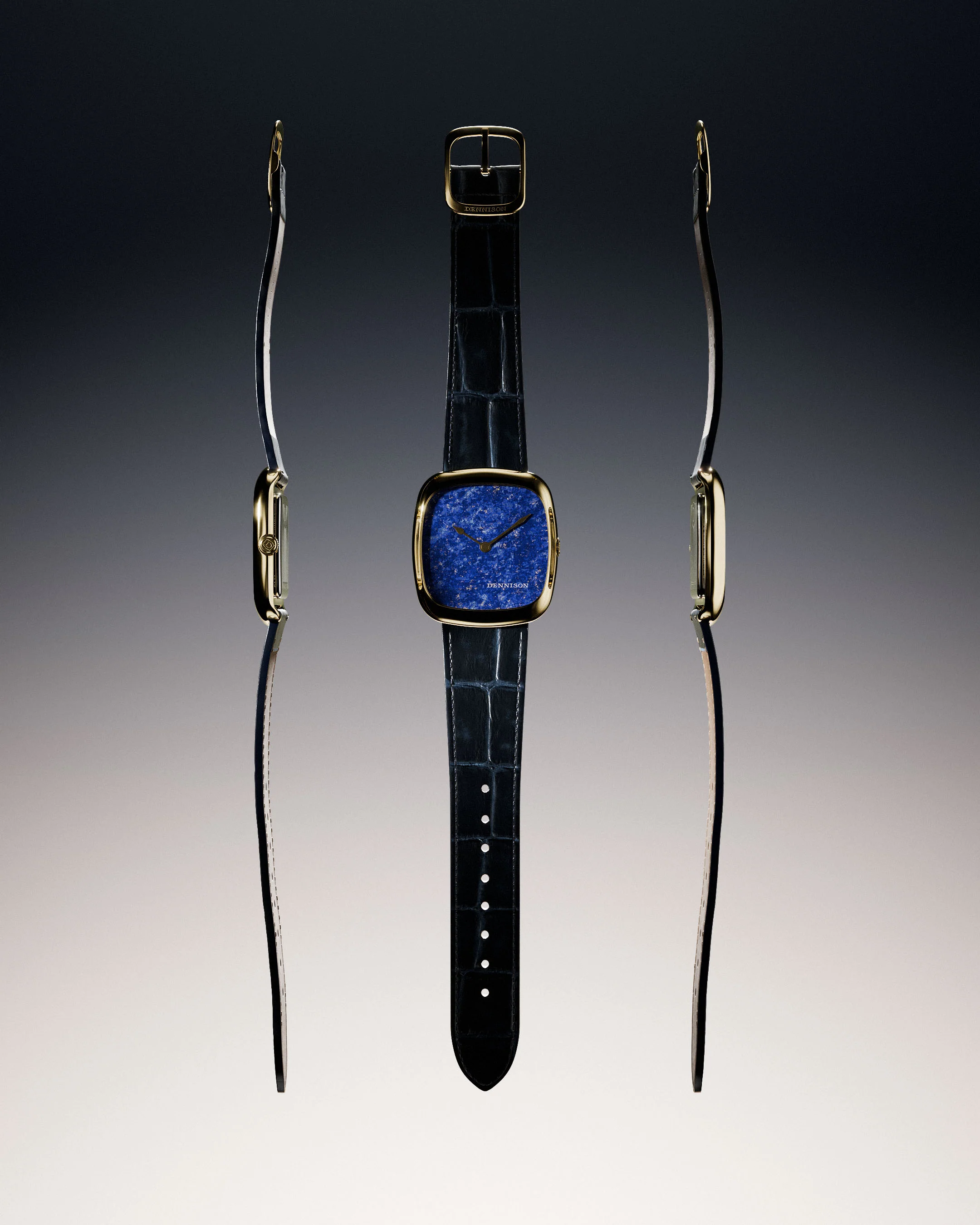 Natural Stone Lapis Lazuli In Gold - Image 4