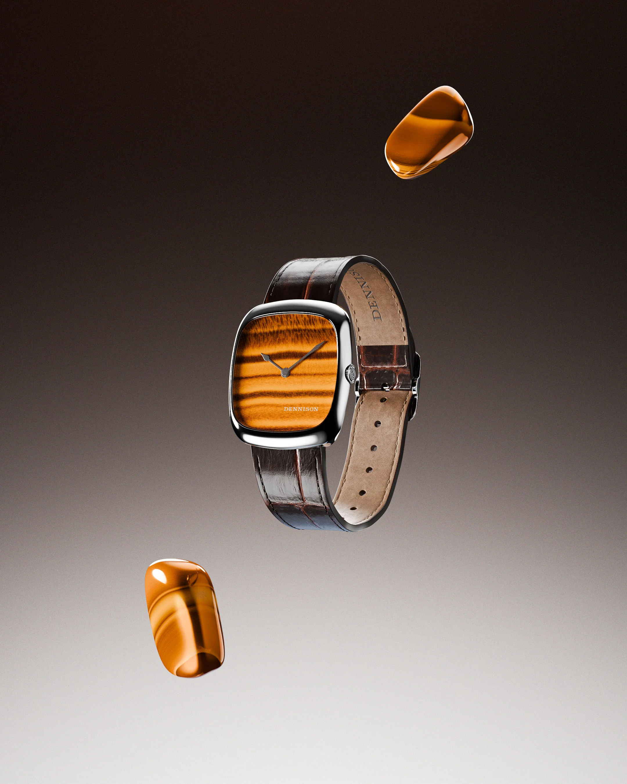 Natural Stone Tiger Eye In Steel - Image 3