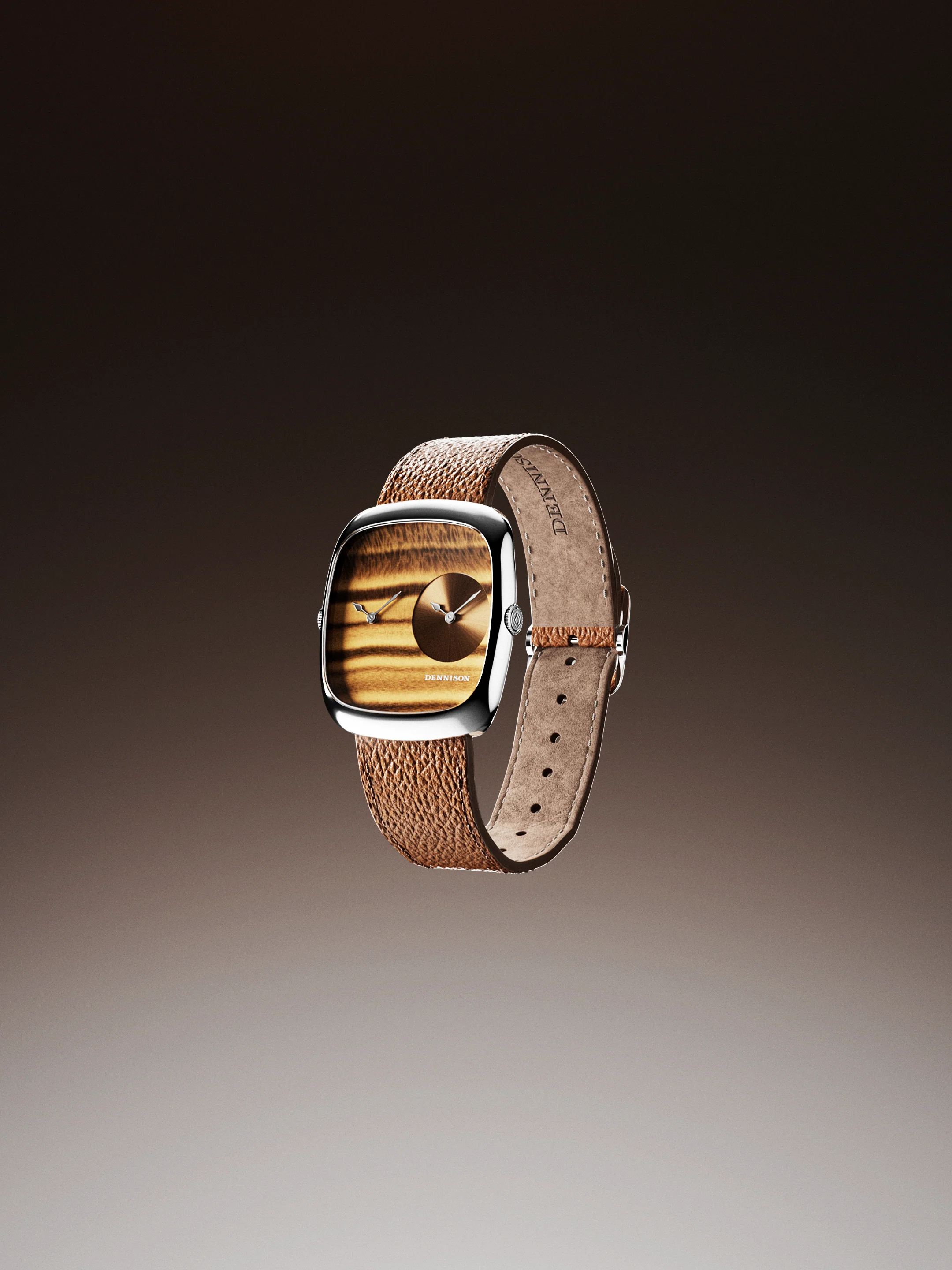 Tiger Eye & Gold Sunray In Steel - Image 3