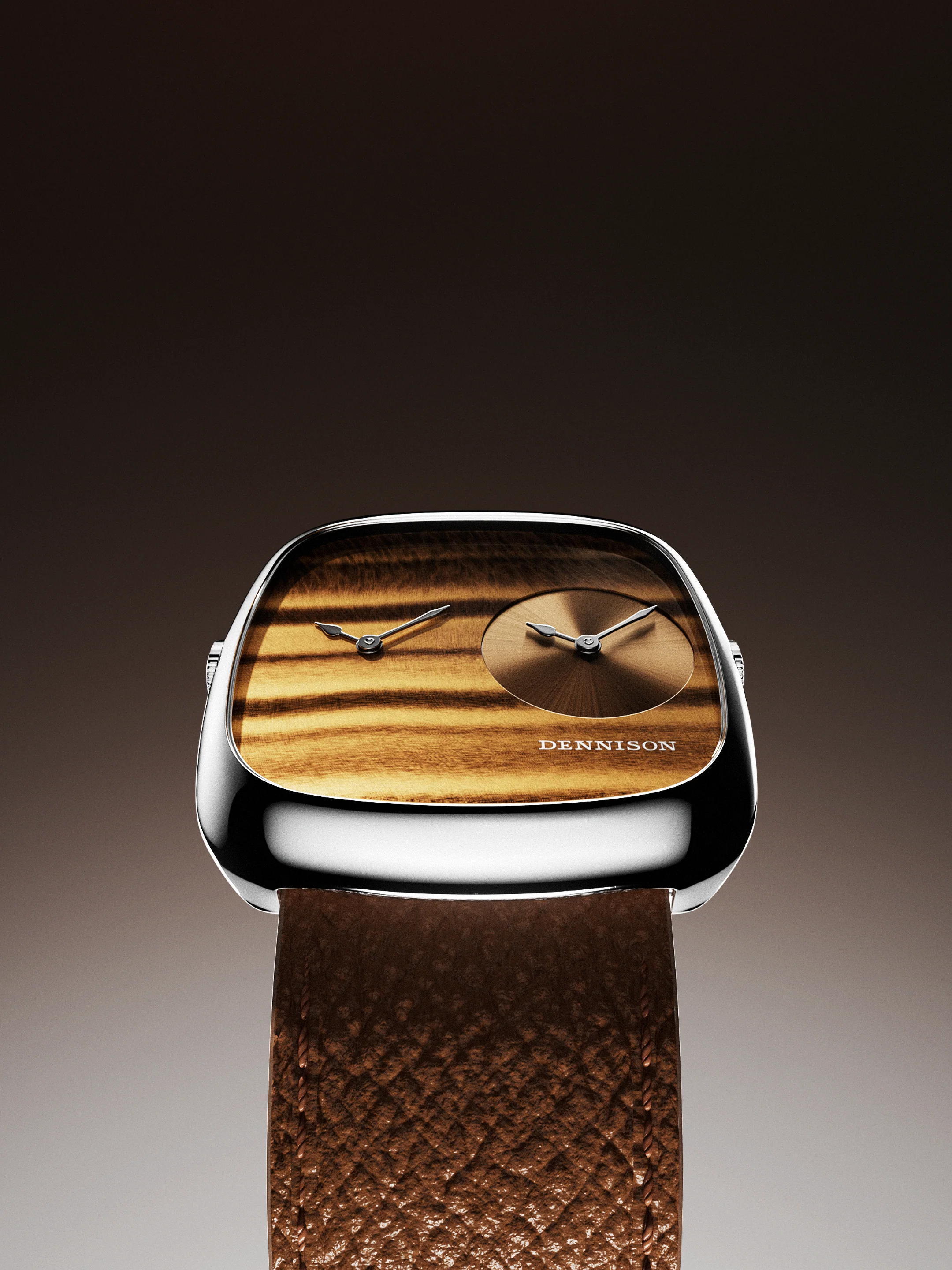 Tiger Eye & Gold Sunray In Steel - Image 4
