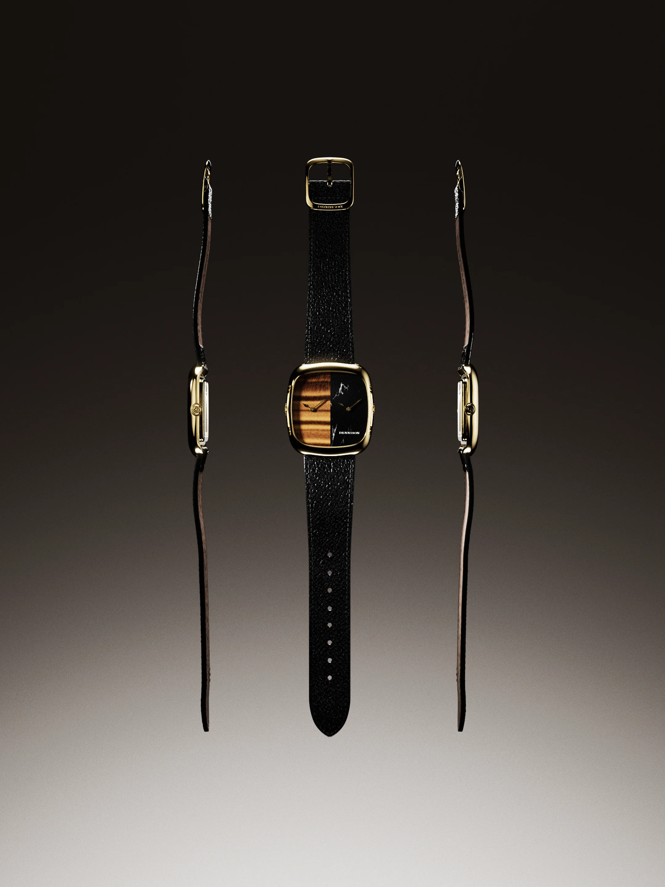 Tiger Eye & Marble In Gold - Image 4